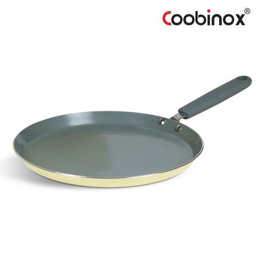 Coobinox® Pastello Induction Ceramic Non-Stick Crepe Pan 28cm(CO-22-05) Shallow Pancake Pan with Pouring Rim Aesthetic Design